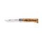 No°08 Oak Engraved Handle Folding Knife - Animalia (Blister Packaging)