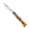 No.08 Oak Engraved Handle Folding Knife - Dog & Bird