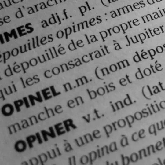 Image in black and white of opinel found in the french dictionary 