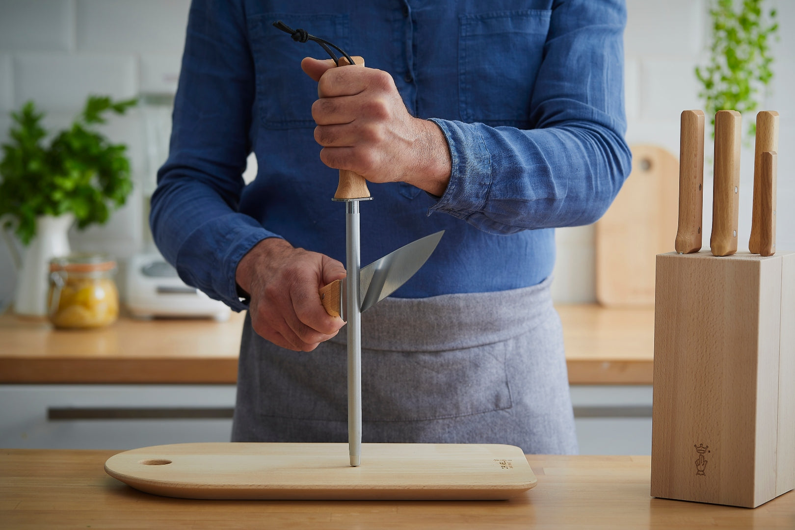 Opinel 10 Inch Diamond Steel Sharpening Rod | Sharpening Steel