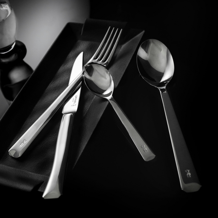 MB Slim Box - Personalized cutlery set - Lunch box Cutlery set - Trio Knife  - black
