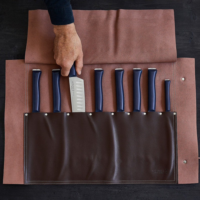 Opinel 8 Slot Chef Knife Roll Bag - Synthetic Leather