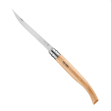 No.12 Effilé Stainless Steel Filleting Folding Knife - Beech