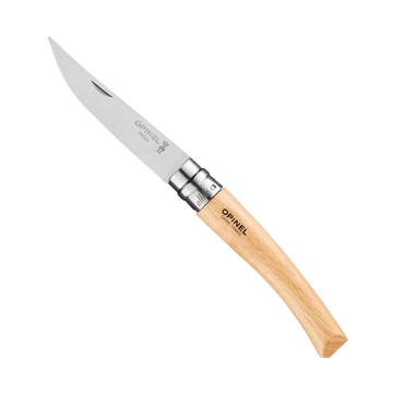 No.08 Effilé Stainless Steel Slim Folding Knife - Beech